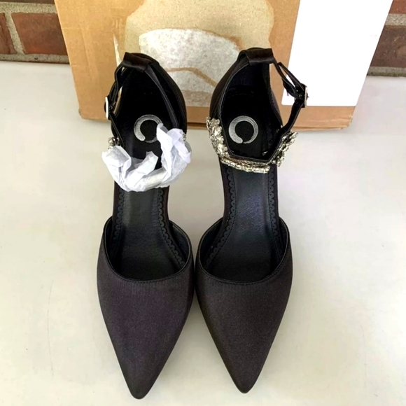 Journee Collection Womens Loxley Rhinestone Pointed Toe Heels - Picture 1 of 6